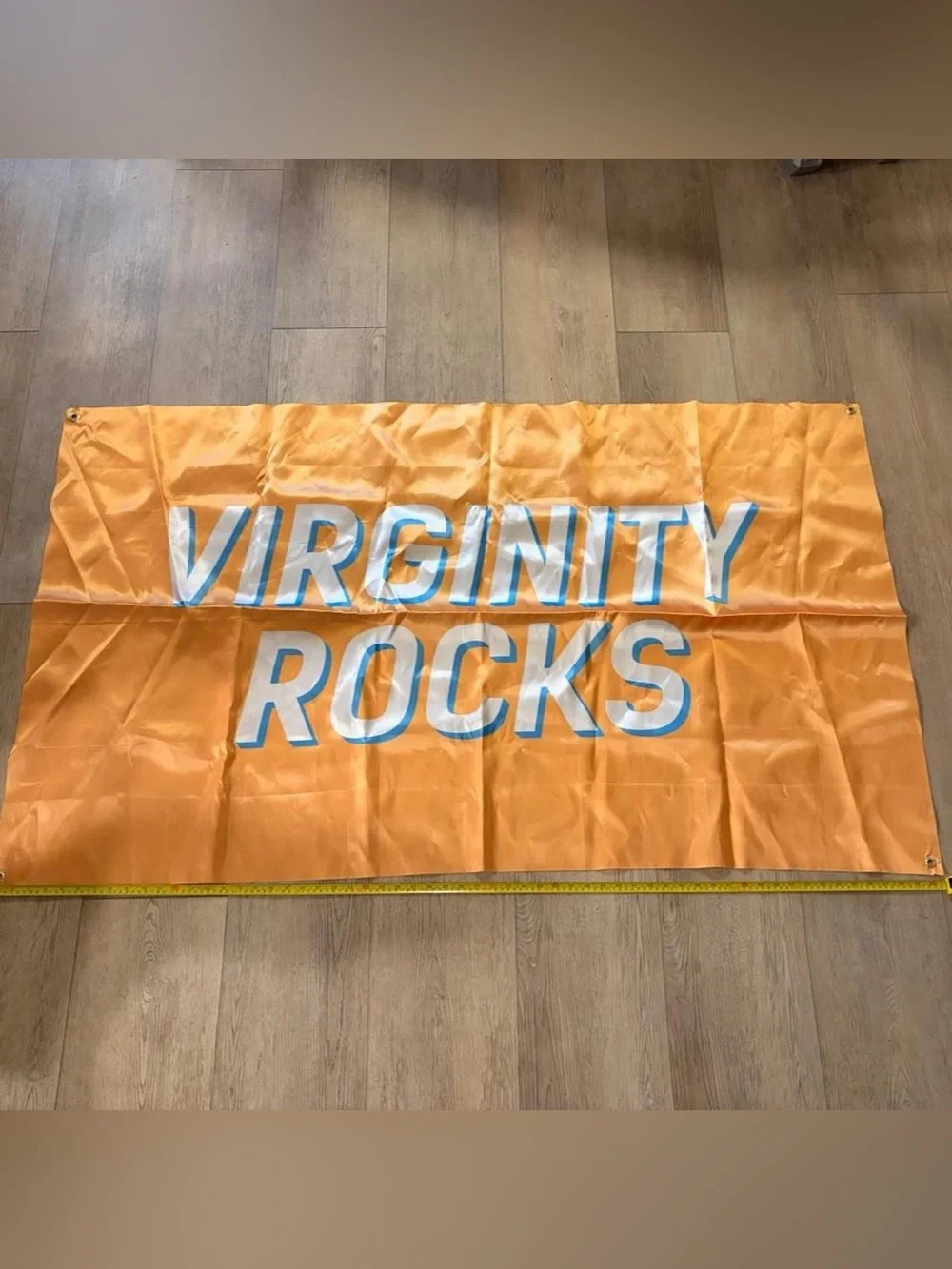 Danny Duncan Virginity Rocks Orange Flag Banner Tapestry